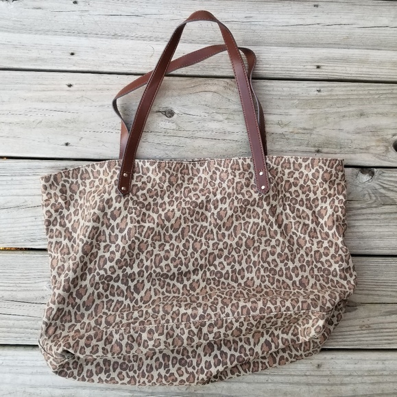 Chico's Handbags - Chico's Canvas Leopard Tote